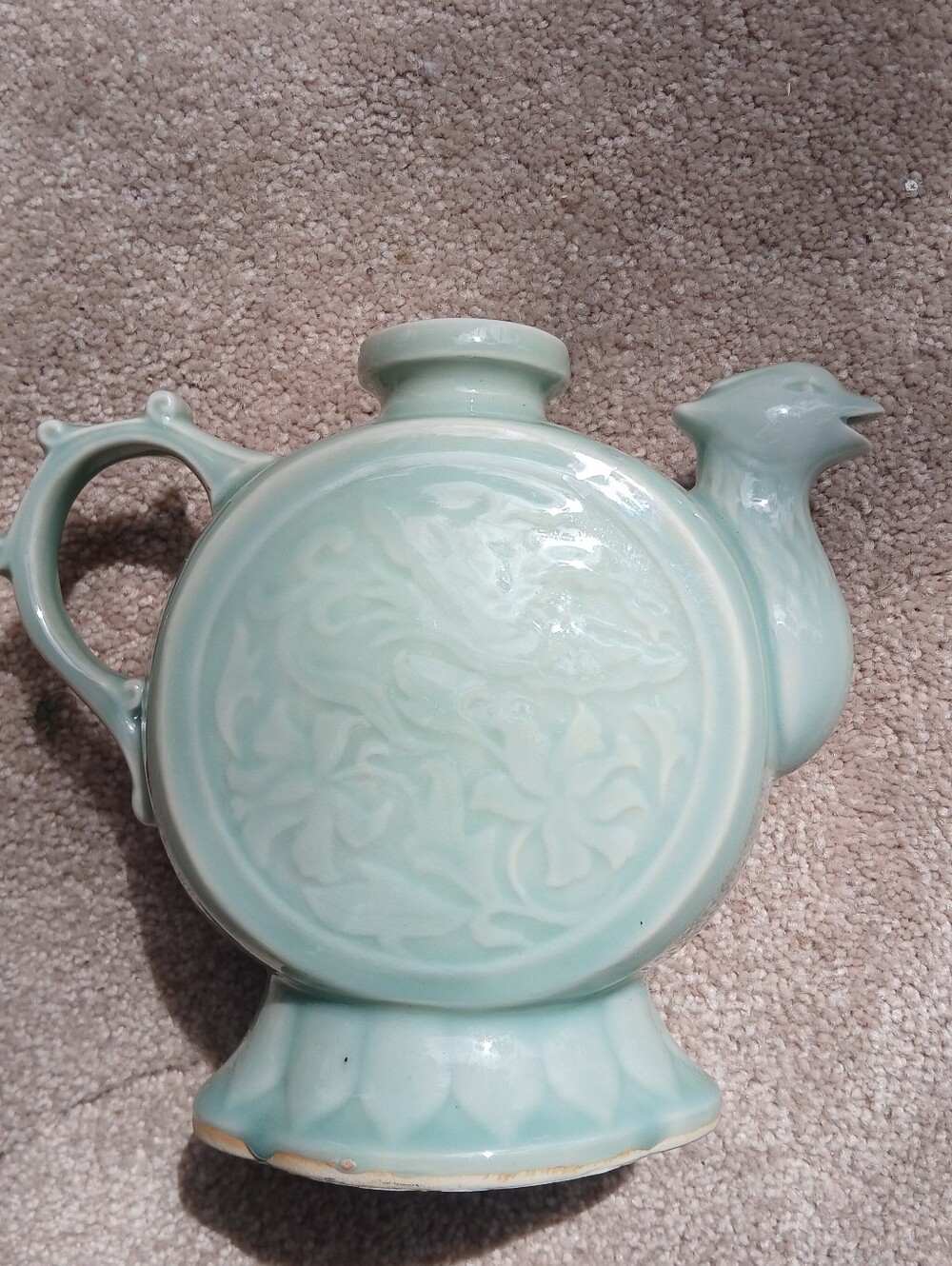 Vintage Chinese celadon teapot (without lid)